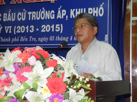 Ông Cao Thành Hiếu - Chủ tịch Uỷ ban nhân dân thành phố phát biểu chỉ đạo hội nghị