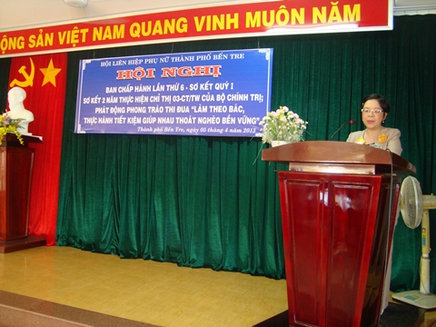 Bà Nguyễn Thị Thanh Trúc - Phó Chủ tịch Hội LHPN thành phố kết luận hội nghị