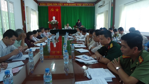 Đại biểu tham dự buổi họp giao ban Bí thư xã phường.